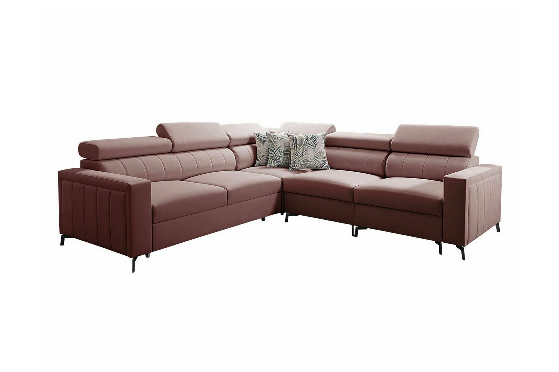 Galbally 4-sits Hörnbäddsoffa Pink