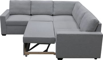 Hörnsoffa med bäddfunktion och förvaring - Grå - Products - Möbler - Soffa - Bäddsoffa - Hörnbäddsoffa