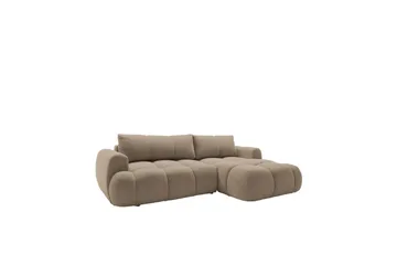 Handu Bäddsoffa med Divan 3-sits i Bouclé - Brun - Products - Möbler - Soffa - Bäddsoffa - Bäddsoffa divan