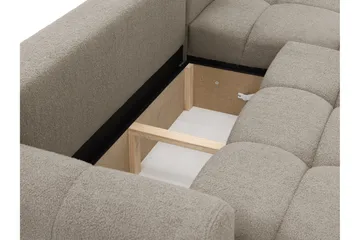 Handu Bäddsoffa med Divan 3-sits i Bouclé - Grå - Products - Möbler - Soffa - Bäddsoffa - Bäddsoffa divan