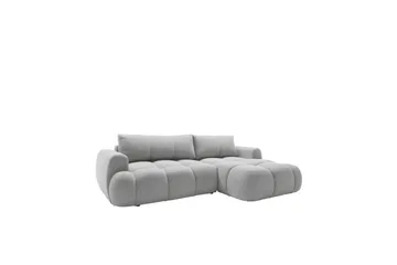 Handu Bäddsoffa med Divan 3-sits i Bouclé - Grå - Products - Möbler - Soffa - Bäddsoffa - Bäddsoffa divan