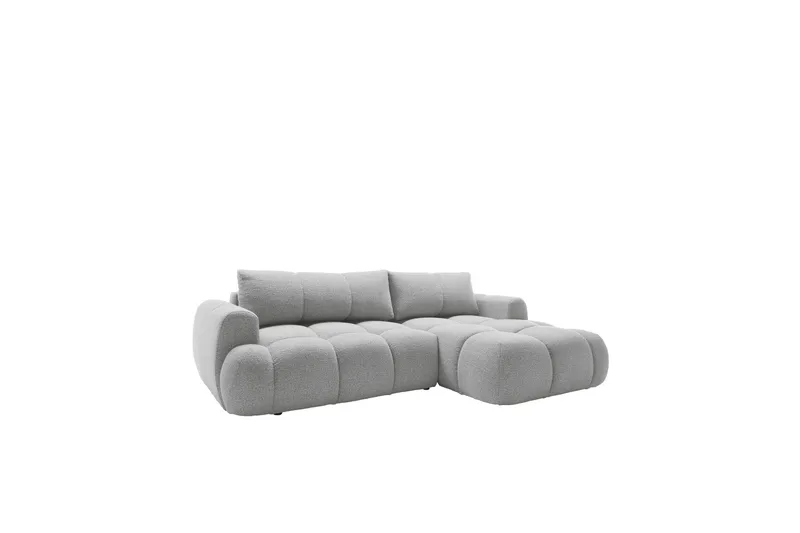 Handu Bäddsoffa med Divan 3-sits i Bouclé - Grå - Products - Möbler - Soffa - Bäddsoffa - Bäddsoffa divan