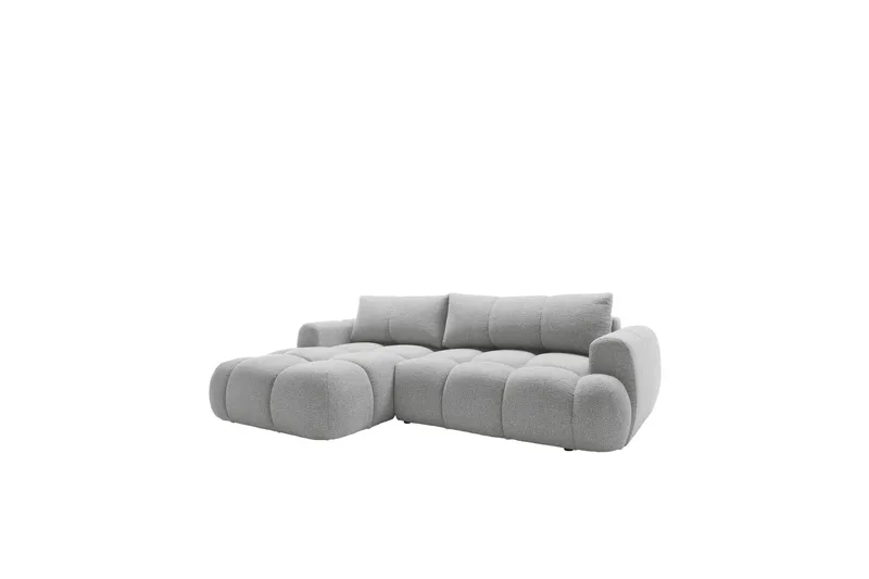 Handu Bäddsoffa med Divan 3-sits i Bouclé - Grå - Products - Möbler - Soffa - Bäddsoffa - Bäddsoffa divan