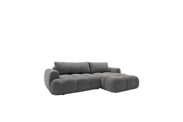 Handu Bäddsoffa med Divan 3-sits i Bouclé - Mörkgrå - Products - Möbler - Soffa - Bäddsoffa - Bäddsoffa divan