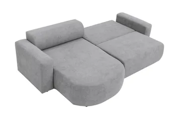 Hanish Bäddsoffa med Divan 3-sits - Grå - Products - Möbler - Soffa - Bäddsoffa - Bäddsoffa divan