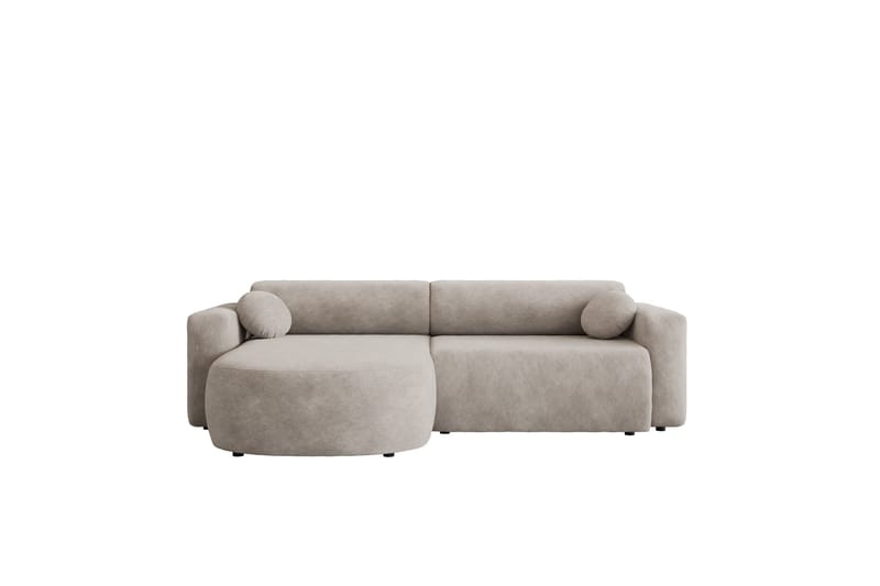 Hanish Bäddsoffa med Divan 3-sits i Plysch - Beige - Products - Möbler - Soffa - Bäddsoffa - Bäddsoffa divan