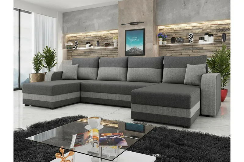 Kintore 4-sits Hörnbäddsoffa Dark grey - Products - Möbler - Soffa - Bäddsoffa - U bäddsoffa