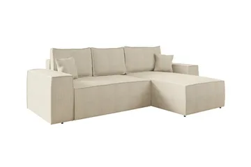 Knocklong 3-sits Hörnbäddsoffa - Cream - Products - Möbler - Soffa - Bäddsoffa - Bäddsoffa divan