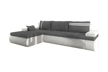 Lavona Divanbäddsoffa Vänster - Grå/Vit - Products - Möbler - Soffa - Bäddsoffa - Bäddsoffa divan