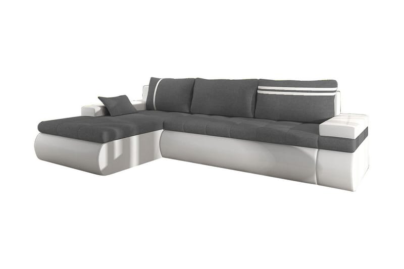 Lavona Divanbäddsoffa Vänster - Grå/Vit - Products - Möbler - Soffa - Bäddsoffa - Bäddsoffa divan