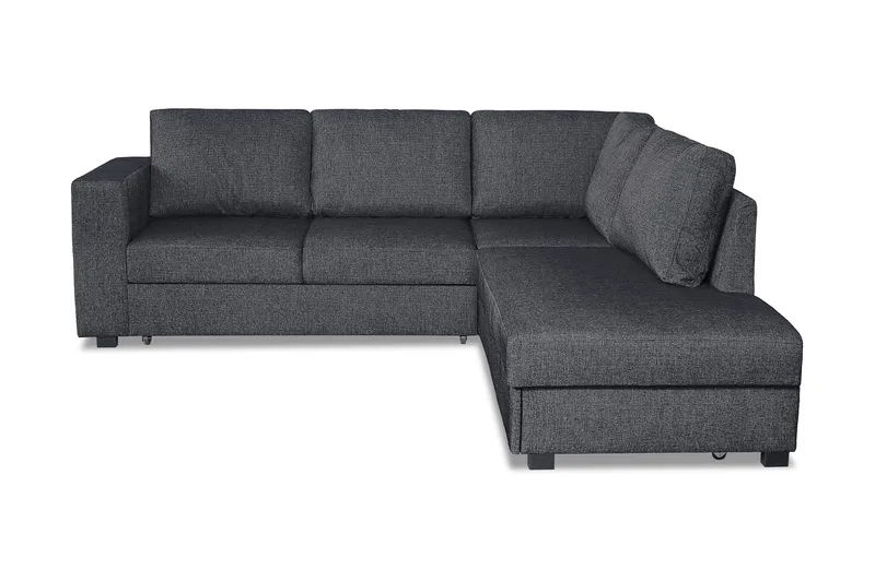 Leo Bäddsoffa 3-sits med Schäslong Höger - Mörkgrå - Products - Möbler - Soffa - Bäddsoffa - Bäddsoffa divan