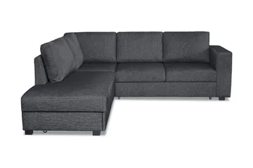 Leo Bäddsoffa 3-sits med Schäslong Vänster - Mörkgrå - Products - Möbler - Soffa - Bäddsoffa - Bäddsoffa divan