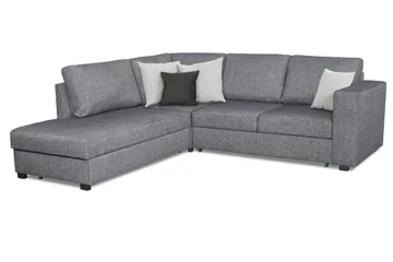 Leo Bäddsoffa 3-sits med Schäslong Vänster - Mellangrå - Products - Möbler - Soffa - Bäddsoffa - Bäddsoffa divan
