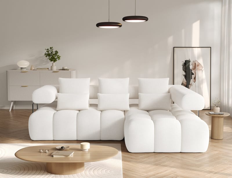 Levvi 3-sits Bubblig Bäddsoffa med Divan Höger - Jaffray 01 - Products - Möbler - Soffa - Bäddsoffa - Hörnbäddsoffa