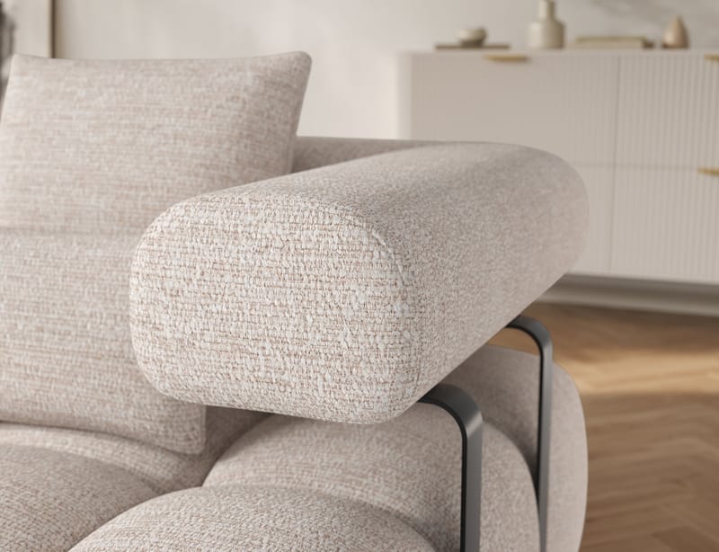 Levvi 3-sits Bubblig Bäddsoffa med Divan Vänster - Bazalt 18 - Products - Möbler - Soffa - Bäddsoffa - Hörnbäddsoffa