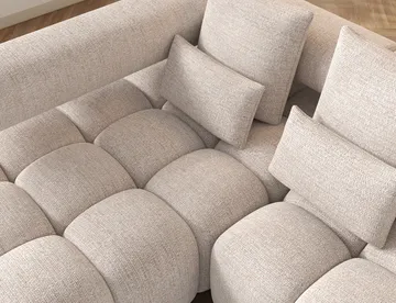 Levvi 3-sits Bubblig Bäddsoffa med Divan Vänster - Bazalt 18 - Products - Möbler - Soffa - Bäddsoffa - Hörnbäddsoffa