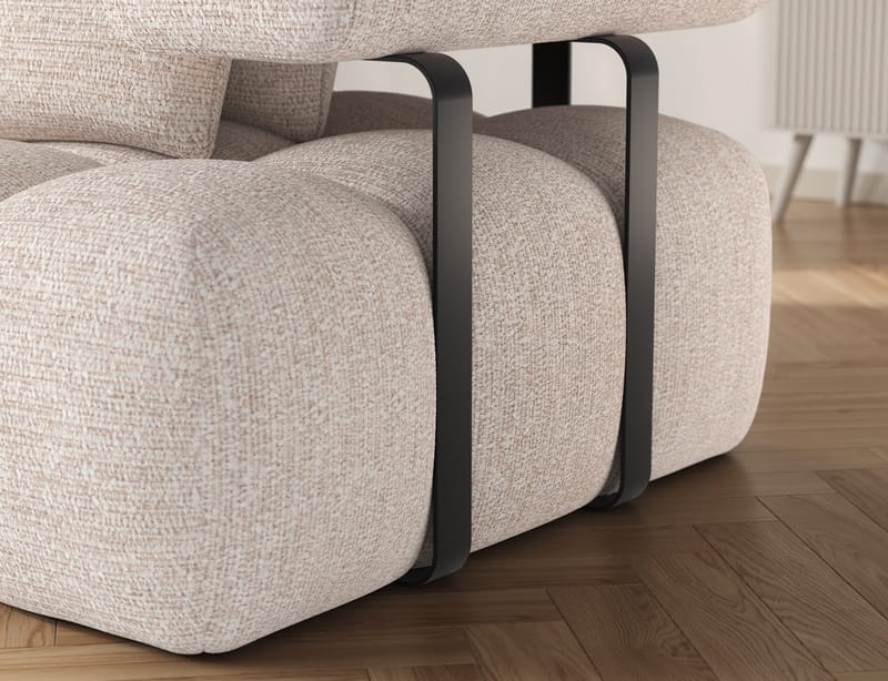 Levvi 3-sits Bubblig Bäddsoffa med Divan Vänster - Bazalt 18 - Products - Möbler - Soffa - Bäddsoffa - Hörnbäddsoffa
