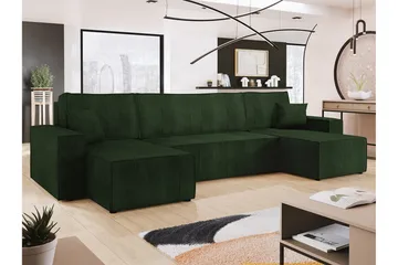 Magston 4-sits Hörnbäddsoffa - Grön - Products - Möbler - Soffa - Bäddsoffa - U bäddsoffa