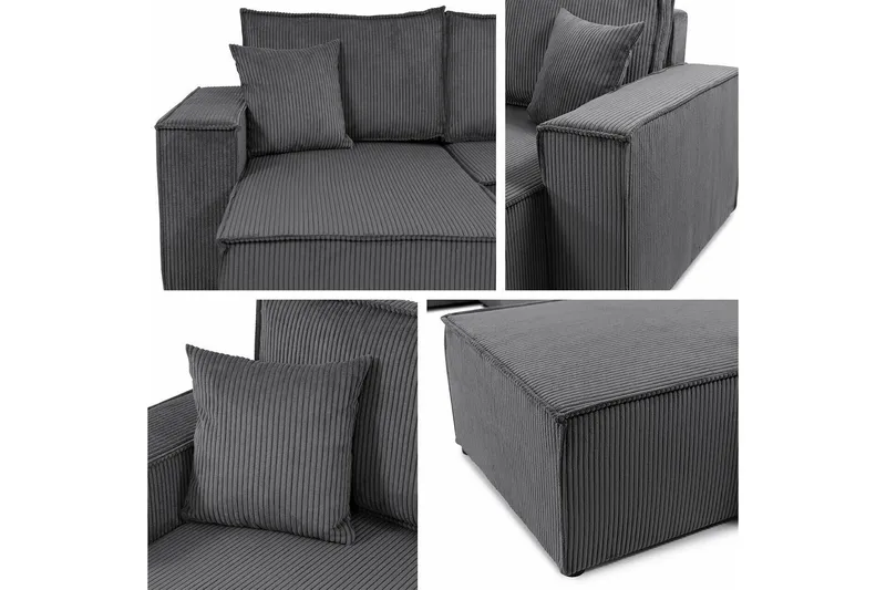 Magston 4-sits Hörnbäddsoffa - Grön - Products - Möbler - Soffa - Bäddsoffa - U bäddsoffa