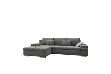 Naoma Bäddsoffa med Divan 4-sits - Grå - Products - Möbler - Soffa - Bäddsoffa - Bäddsoffa divan