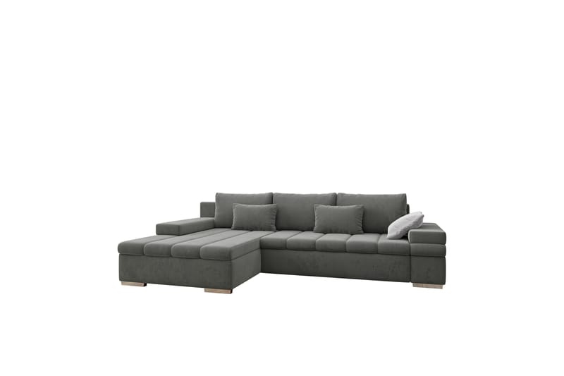 Naoma Bäddsoffa med Divan 4-sits - Grå - Products - Möbler - Soffa - Bäddsoffa - Bäddsoffa divan