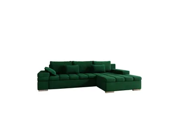 Naoma Bäddsoffa med Divan 4-sits - Grön - Products - Möbler - Soffa - Bäddsoffa - Bäddsoffa divan