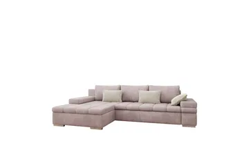 Naoma Bäddsoffa med Divan 4-sits - Rosa - Products - Möbler - Soffa - Bäddsoffa - Bäddsoffa divan