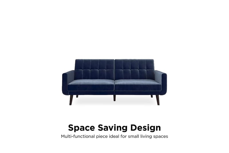 Nola 3-sits Bäddsoffa Sammet/Blå - Dorel Home - Products - Möbler - Soffa - Bäddsoffa - 3 sits bäddsoffa