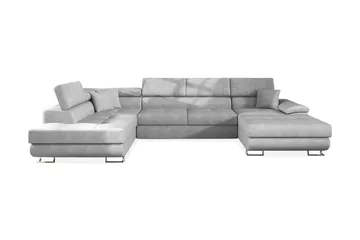 Reginia 8-sits Bäddsoffa - Grå - Products - Möbler - Soffa - Bäddsoffa - Bäddsoffa divan