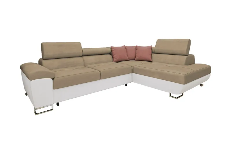Reginia Bäddsoffa m. Schäslong L-formad - Products - Möbler - Soffa - Bäddsoffa - Bäddsoffa längsbäddad