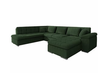 Sakri 5-sits Hörnbäddsoffa Dark green - Products - Möbler - Soffa - Bäddsoffa - Bäddsoffa divan