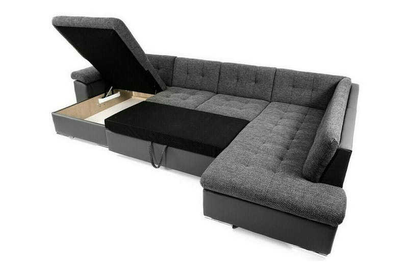 Sakri 5-sits Hörnbäddsoffa Light grey/Dark grey - Products - Möbler - Soffa - Bäddsoffa - Bäddsoffa divan
