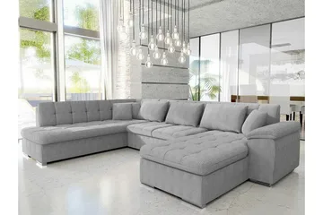 Sakri 5-sits Hörnbäddsoffa Light grey/Dark grey - Products - Möbler - Soffa - Bäddsoffa - Bäddsoffa divan