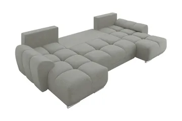 Simerly Bäddsoffa Dubbeldivan 4-sits - Grå - Products - Möbler - Soffa - Bäddsoffa - U bäddsoffa