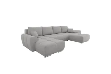 Simerly Bäddsoffa Dubbeldivan 4-sits - Grå - Products - Möbler - Soffa - Bäddsoffa - U bäddsoffa
