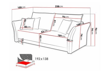 Staffin 3-sits Bäddsoffa Dark grey - Products - Möbler - Soffa - Bäddsoffa - 3 sits bäddsoffa