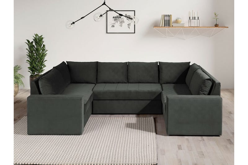 Staffin 4-sits Hörnbäddsoffa Dark grey - Products - Möbler - Soffa - Bäddsoffa - Hörnbäddsoffa
