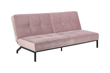 Stefan Bäddsoffa Sammet - Rosa - Products - Möbler - Soffa - Bäddsoffa - 2 sits bäddsoffa