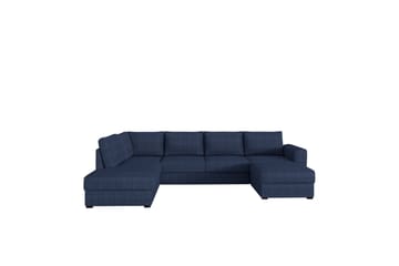 Taberk Bäddsoffa med Divan och Schäslong 4-sits i Chenille - Blå - Products - Möbler - Soffa - Bäddsoffa - Bäddsoffa divan