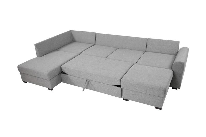 Taberk Bäddsoffa med Divan och Schäslong 4-sits i Chenille - Grön - Products - Möbler - Soffa - Bäddsoffa - Bäddsoffa divan