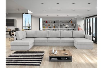 Taberk Bäddsoffa med Divan och Schäslong 5-sits - Grå - Products - Möbler - Soffa - Bäddsoffa - Bäddsoffa divan