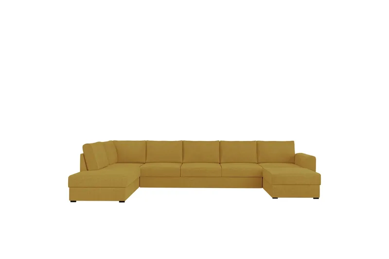Taberk Bäddsoffa med Divan och Schäslong 5-sits - Gul - Products - Möbler - Soffa - Bäddsoffa - Bäddsoffa divan