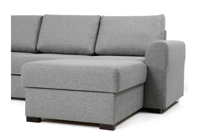 Taberk Bäddsoffa med Divan och Schäslong 5-sits i Bouclé - Grön - Products - Möbler - Soffa - Bäddsoffa - Bäddsoffa divan