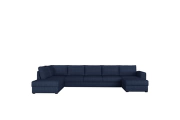 Taberk Bäddsoffa med Divan och Schäslong 5-sits i Chenille - Blå - Products - Möbler - Soffa - Bäddsoffa - Bäddsoffa divan