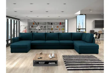 Taberk Bäddsoffa med Divan och Schäslong 5-sits - Marinblå - Products - Möbler - Soffa - Bäddsoffa - Bäddsoffa divan