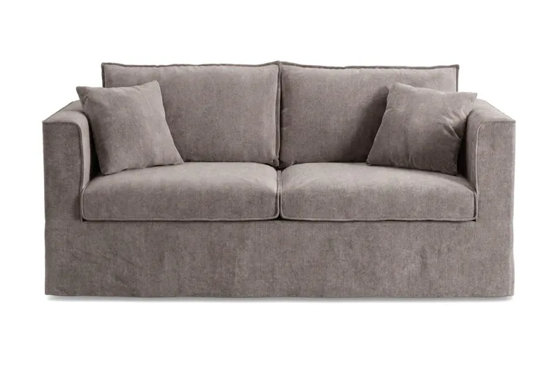 Travstad 3-sits Bäddsoffa i Chenille frammåtbäddad, Grå