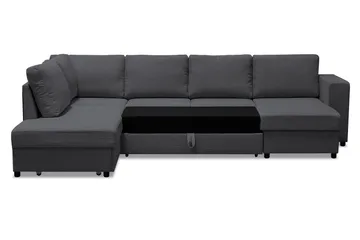 Verona U-bäddsoffa med Divan Höger - Mörkgrå - Products - Möbler - Soffa - Bäddsoffa - Bäddsoffa divan