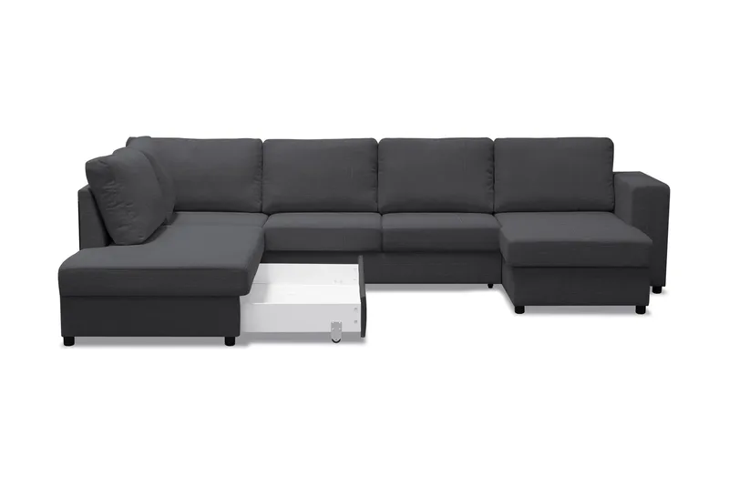 Verona U-bäddsoffa med Divan Höger - Mörkgrå - Products - Möbler - Soffa - Bäddsoffa - Bäddsoffa divan