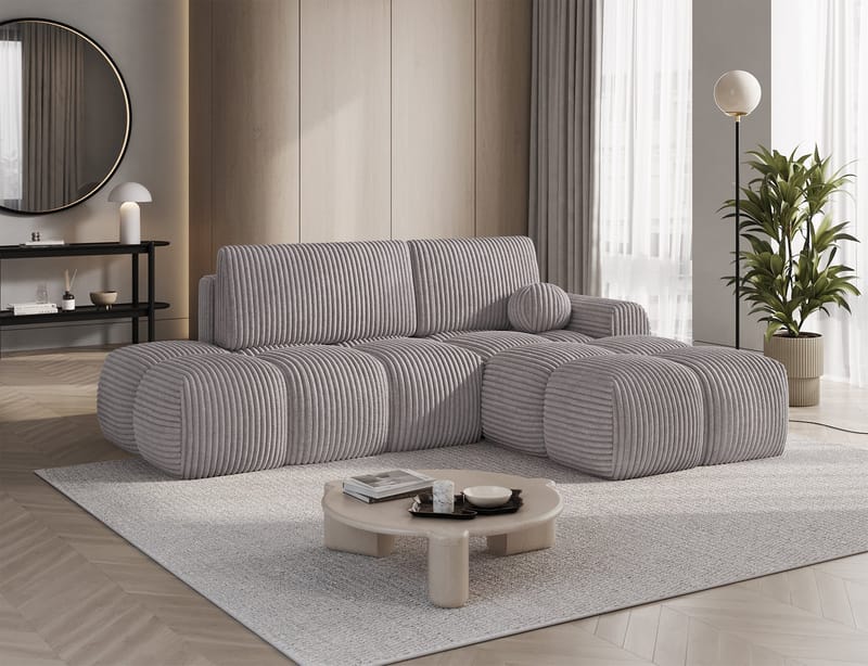 Vittario 3-sits Bubblig Bäddsoffa med Divan och förvaring Höger - Modullo 03 - Products - Möbler - Soffa - Bäddsoffa - Hörnbäddsoffa