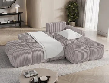 Vittario 3-sits Bubblig Bäddsoffa med Divan och förvaring Höger - Modullo 03 - Products - Möbler - Soffa - Bäddsoffa - Hörnbäddsoffa